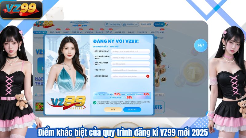 ĐĂNG KÝ 1 Điểm khác biệt của quy trình đăng kí VZ99 mới 2025
